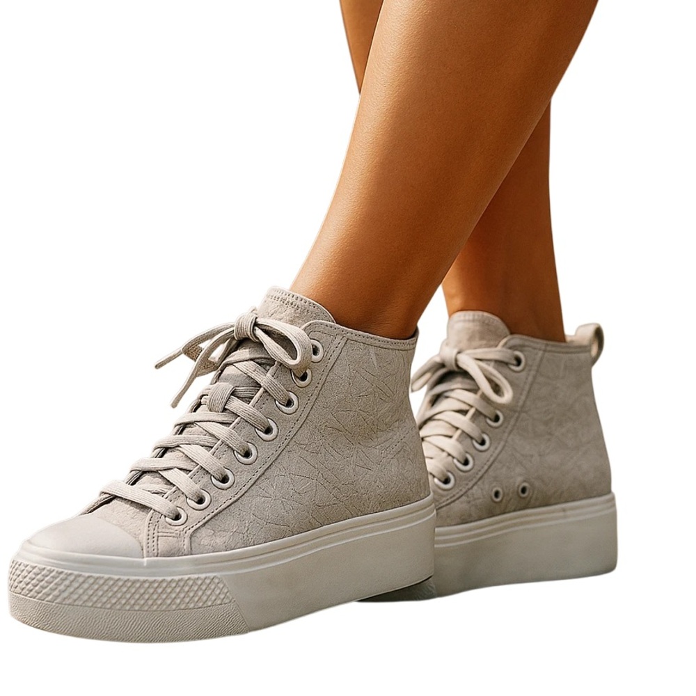 Adidas Nizza Beige Platform High Tops Women’s 7 Rare - Picture 2 of 7